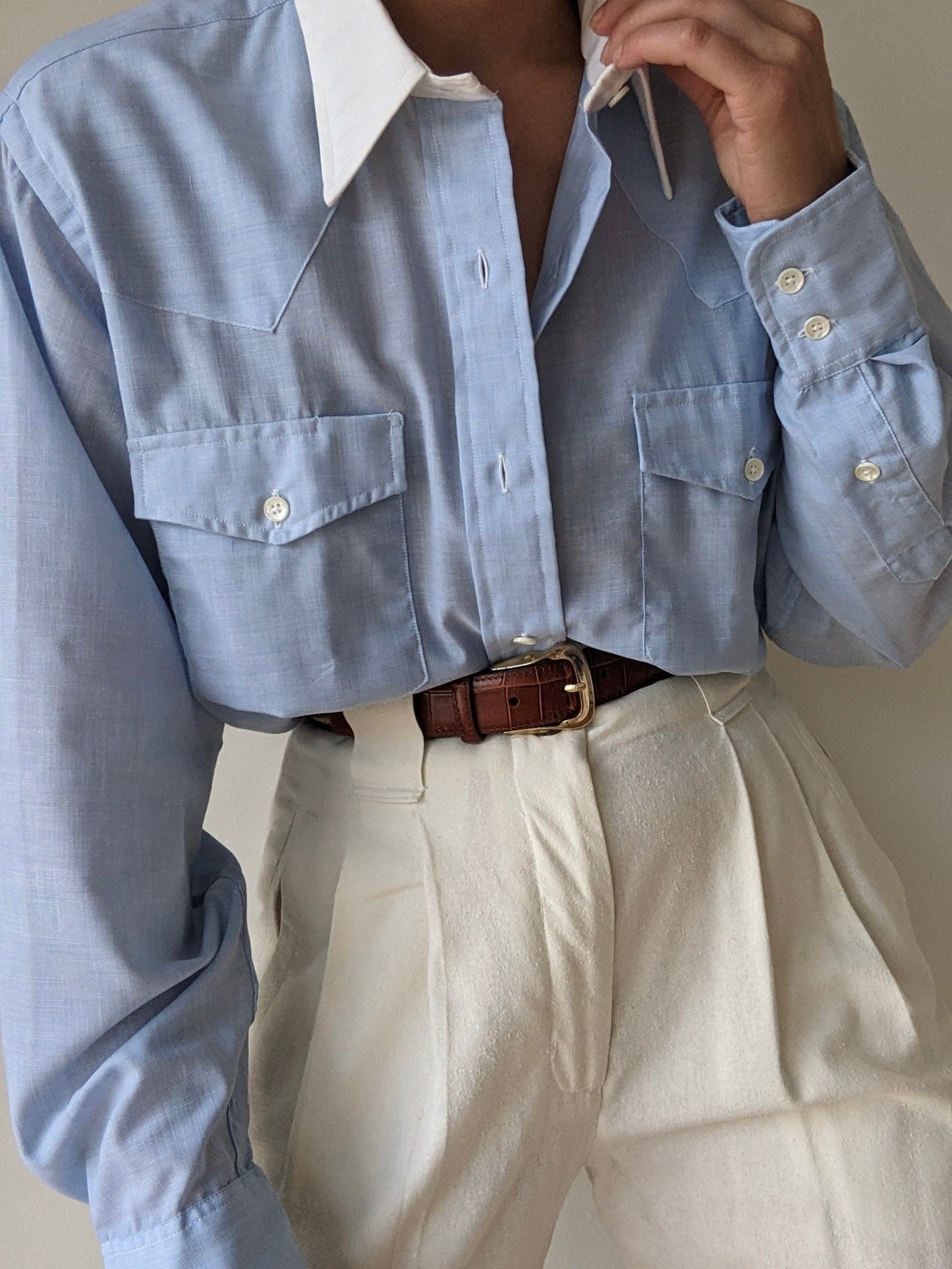 Vintage Sky Blue Shirt