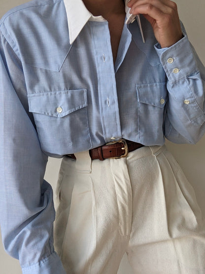 Vintage Sky Blue Shirt