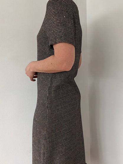 Vintage Midnight Grid Market Dress
