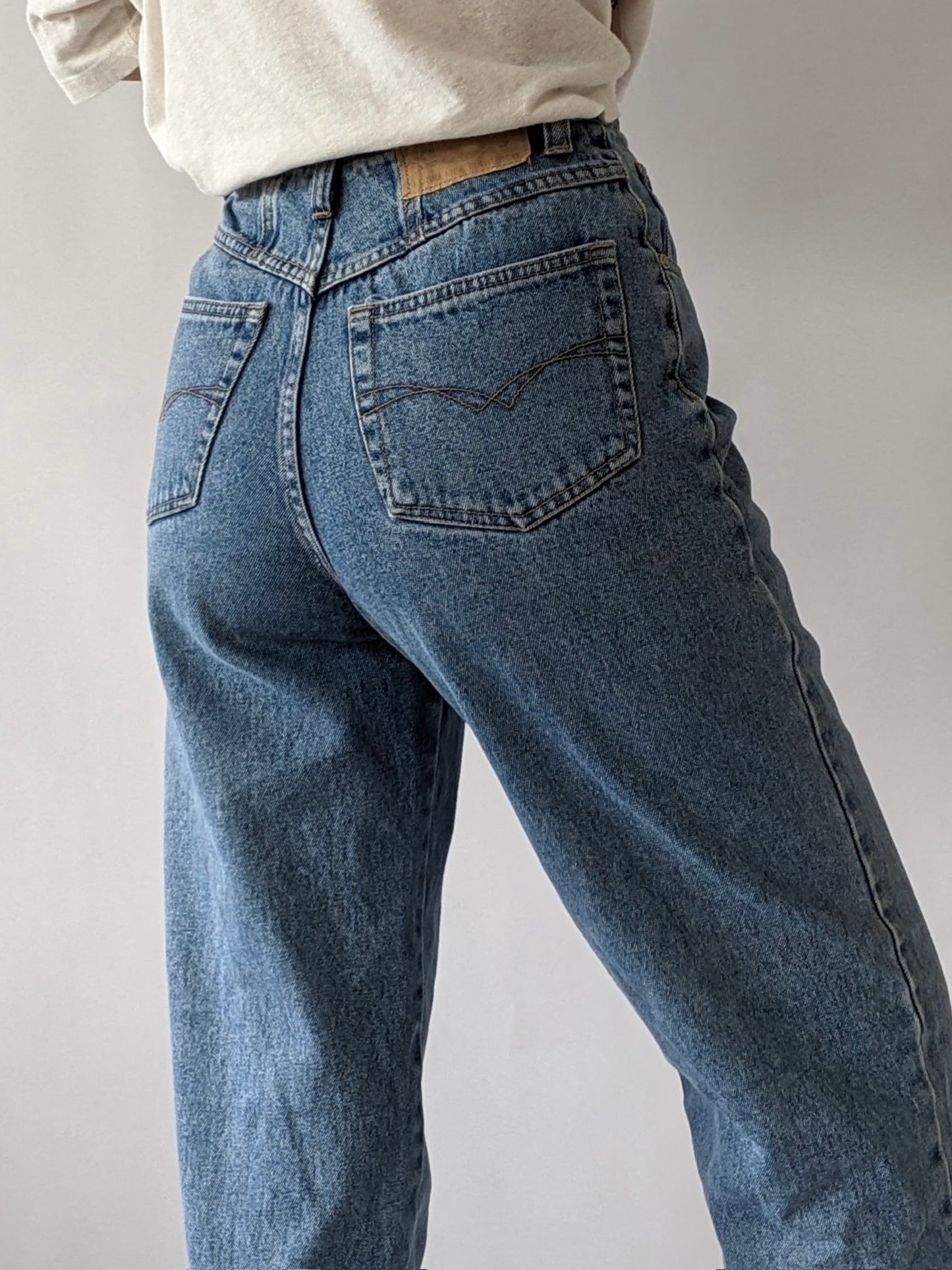 90s High Rise Blue Jeans