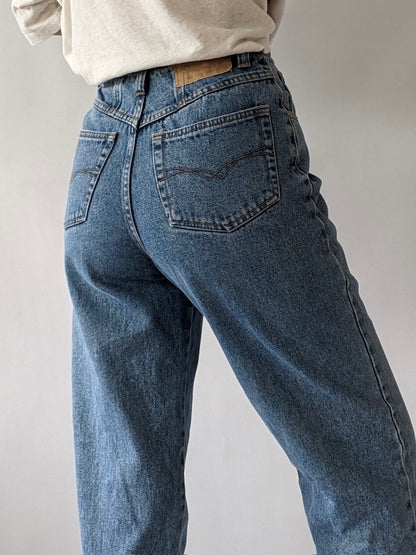 90s High Rise Blue Jeans
