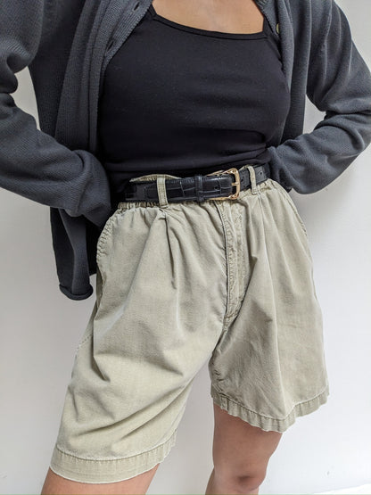 Vintage Faded Stone Cotton Shorts