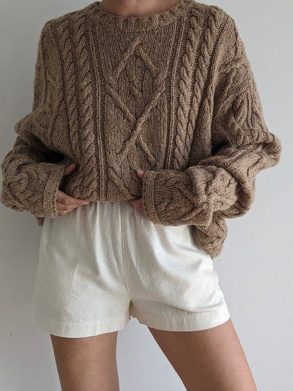 Vintage Almond Italian Wool Sweater