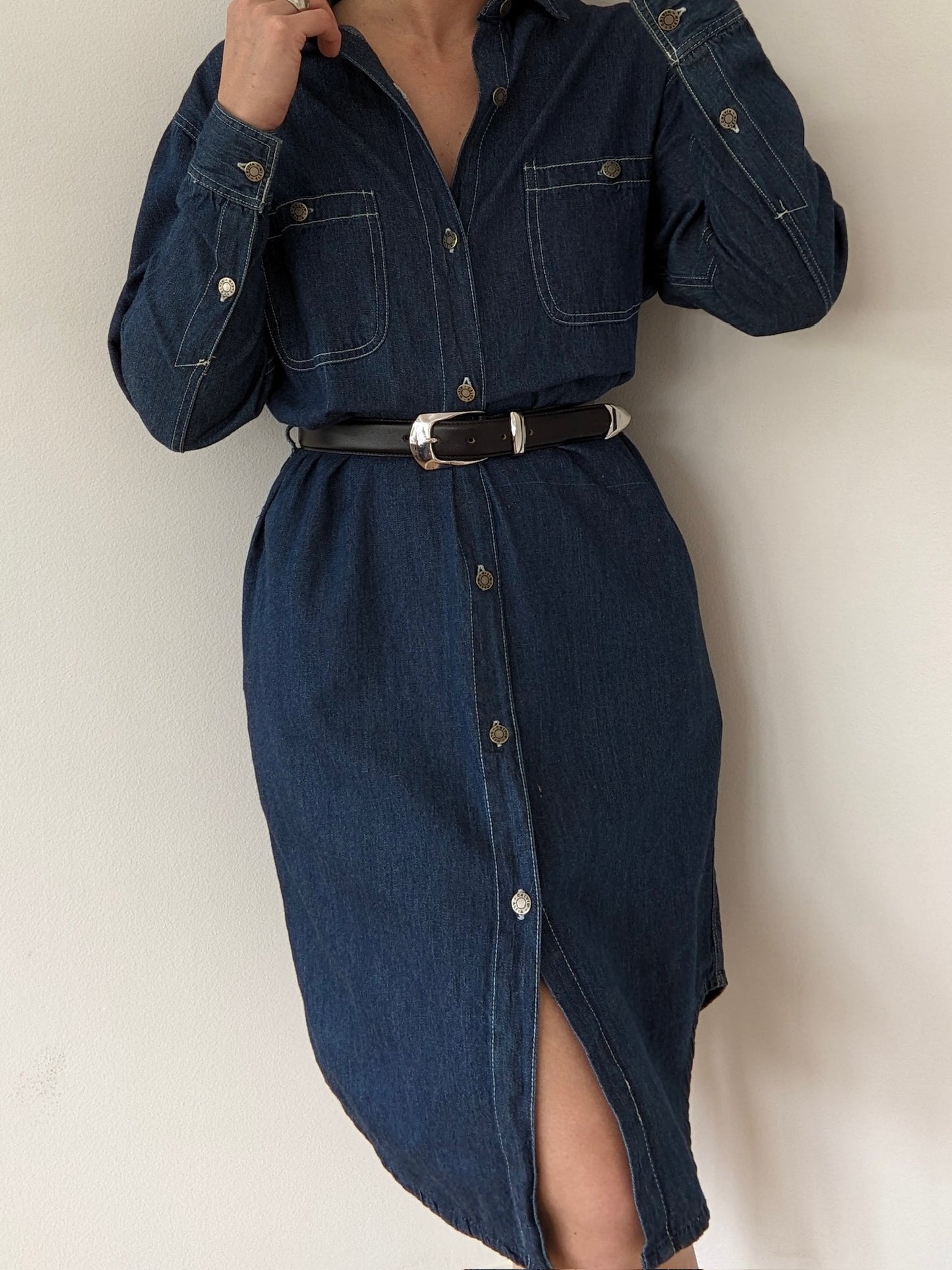 Vintage Calvin Klein Denim Shirt Dress