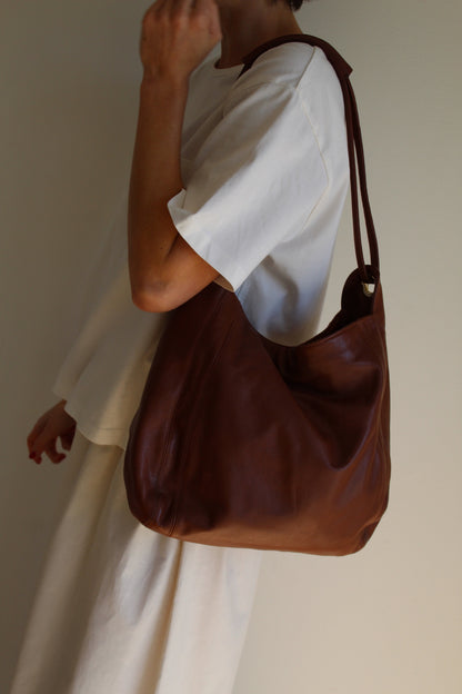 Vintage Large Cognac Leather Bag