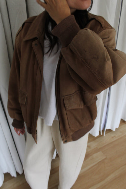 Favorite Vintage Russet Leather Bomber