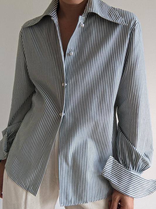 Vintage Topiary Striped Blouse