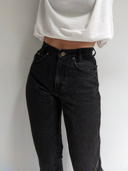 90s Black High Rise Denim