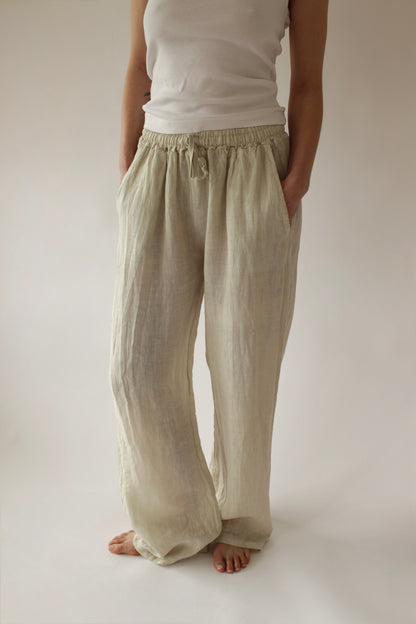 Straight Linen Trouser