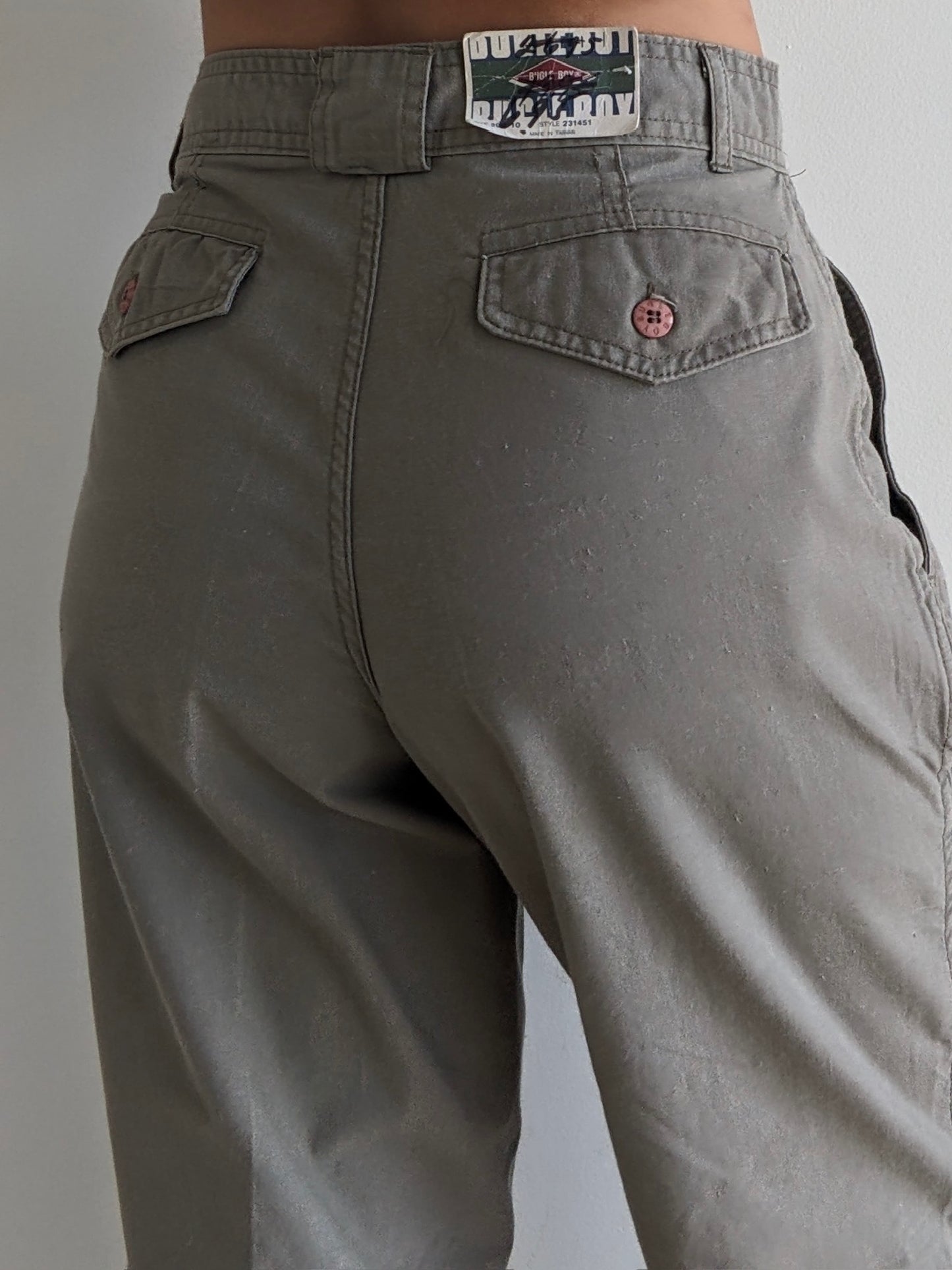 Vintage Faded Stone Pleated Cargo Pants