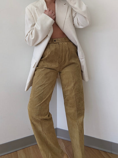 Favorite Vintage Biscotti Suede Trousers