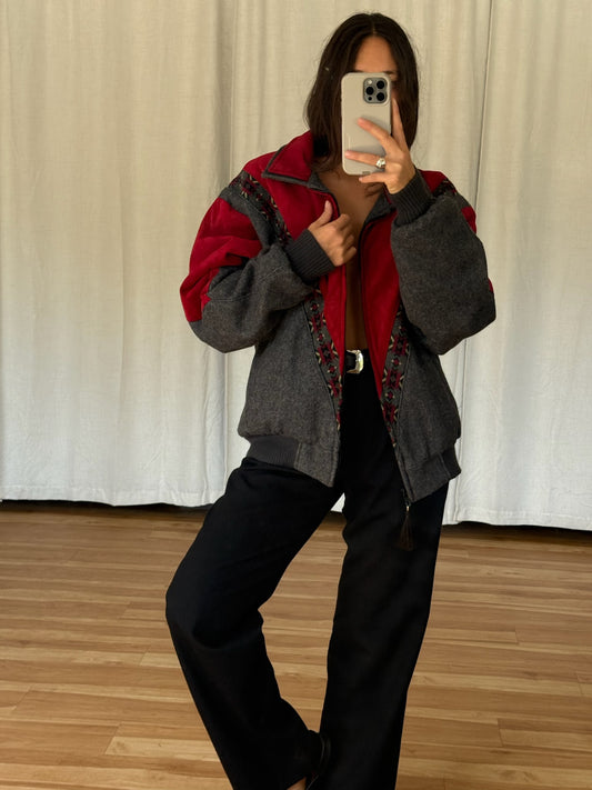 Favorite Vintage Southwestern Wool Bomber