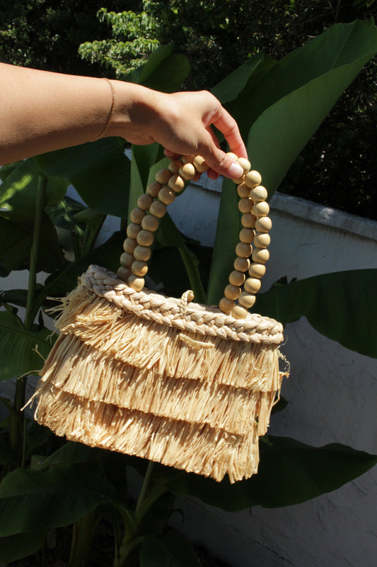 Incredible Vintage Tiered & Woven Handbag