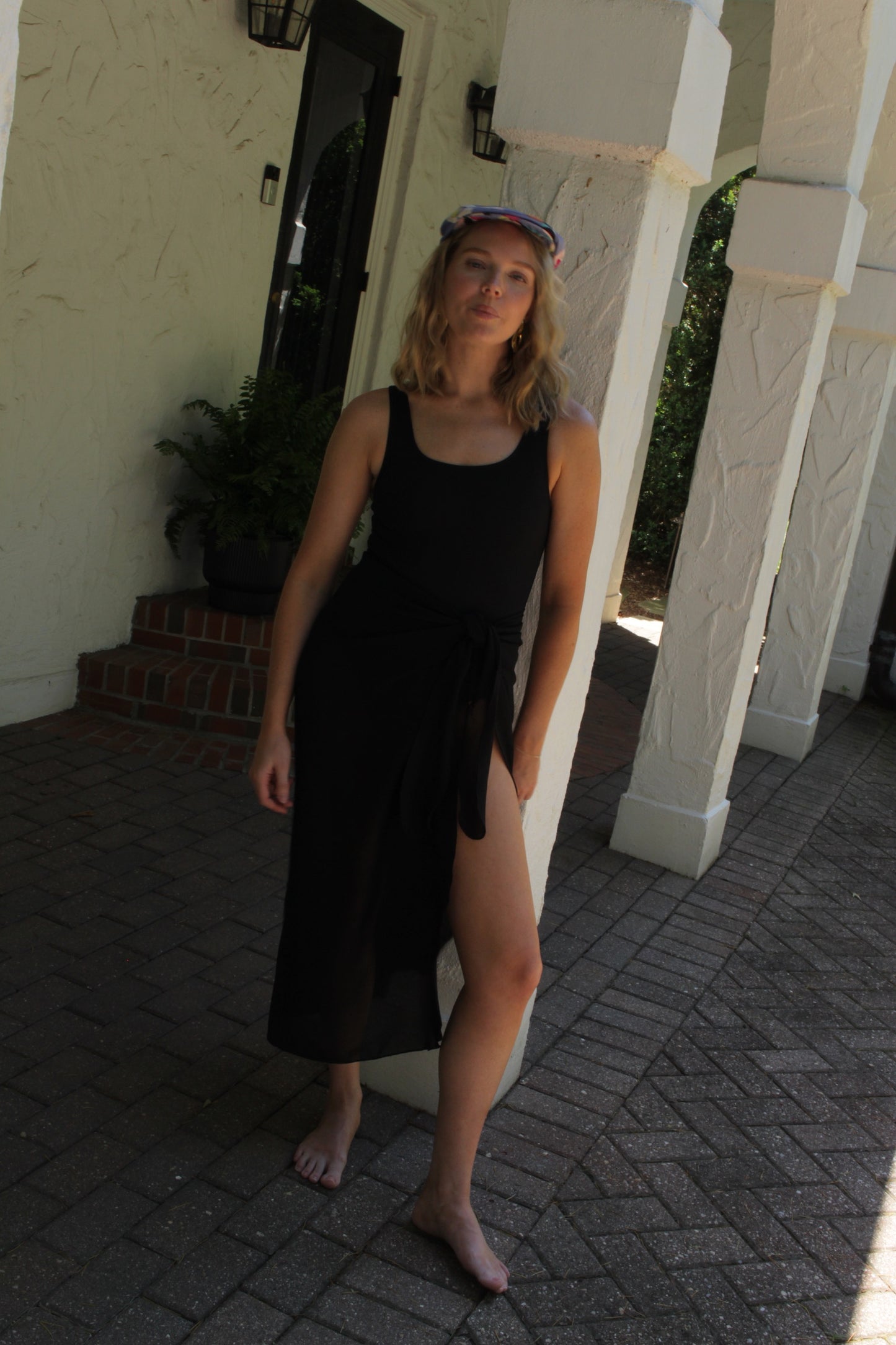 Vintage Sheer Onyx Tie Skirt