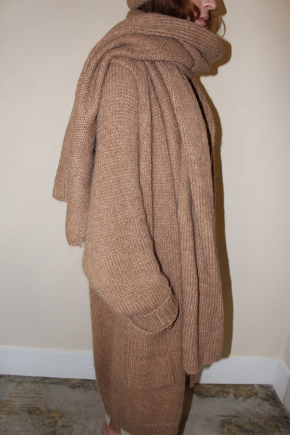 Ralphie Knitted Suri Alpaca Blanket Scarf