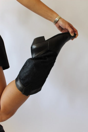 Vintage Italian Calf Hair Cowboy Boots