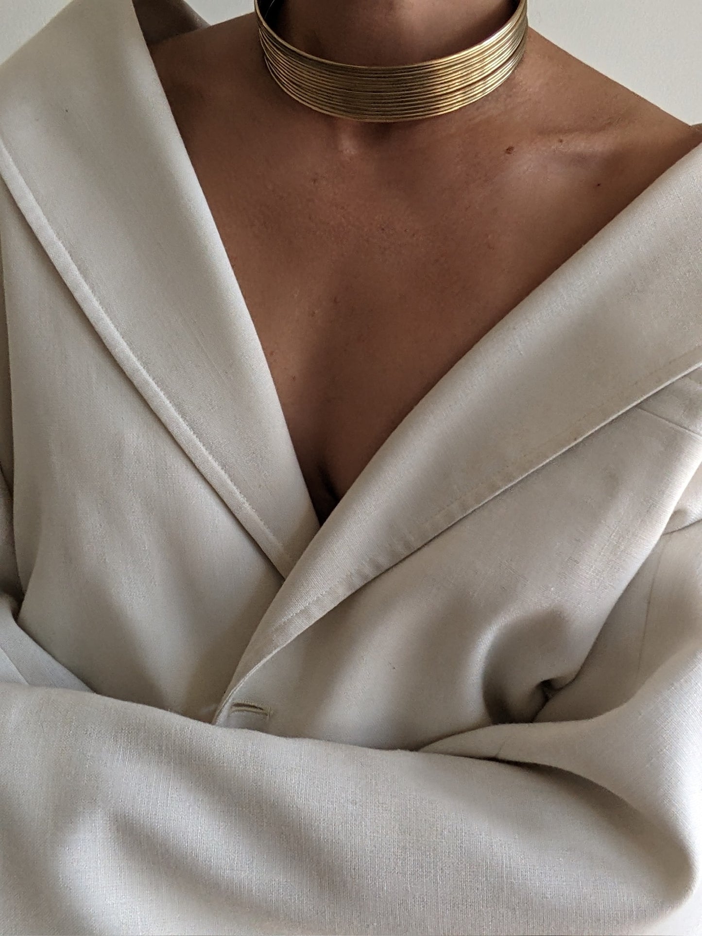 Vintage Structured Gold Collar