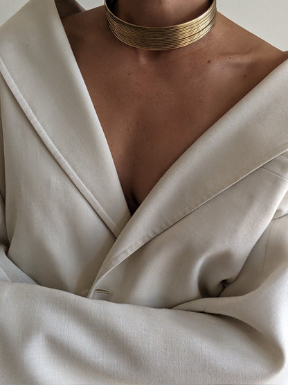 Vintage Structured Gold Collar