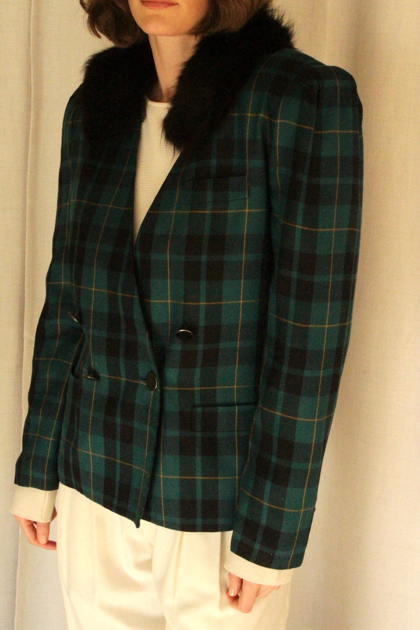 Vintage Espresso Fur Collar