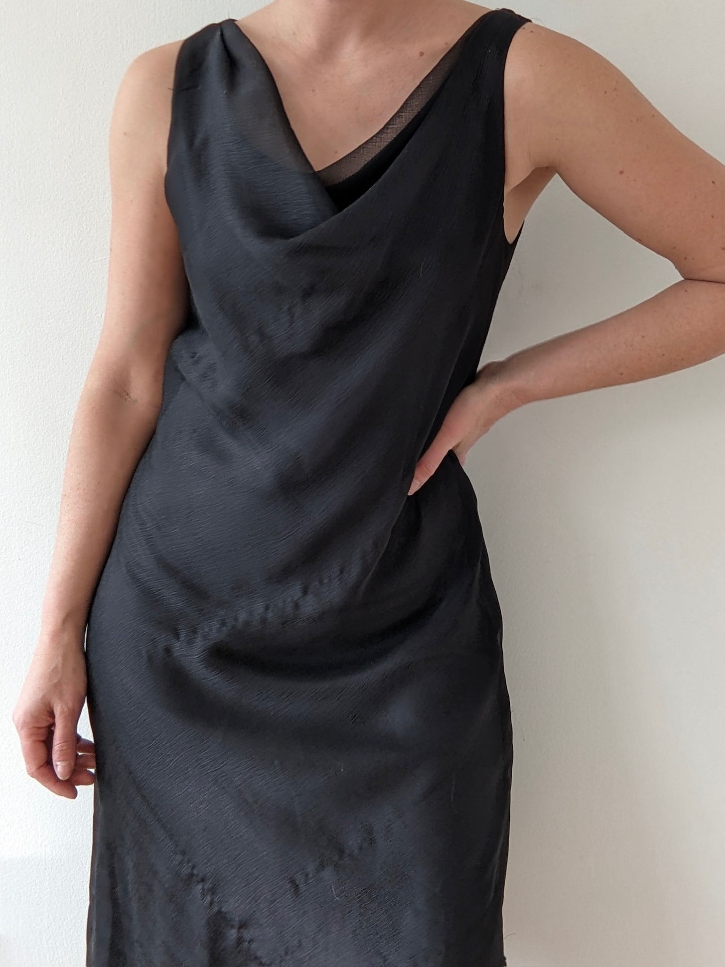 90s Sleeveless Onyx Dress