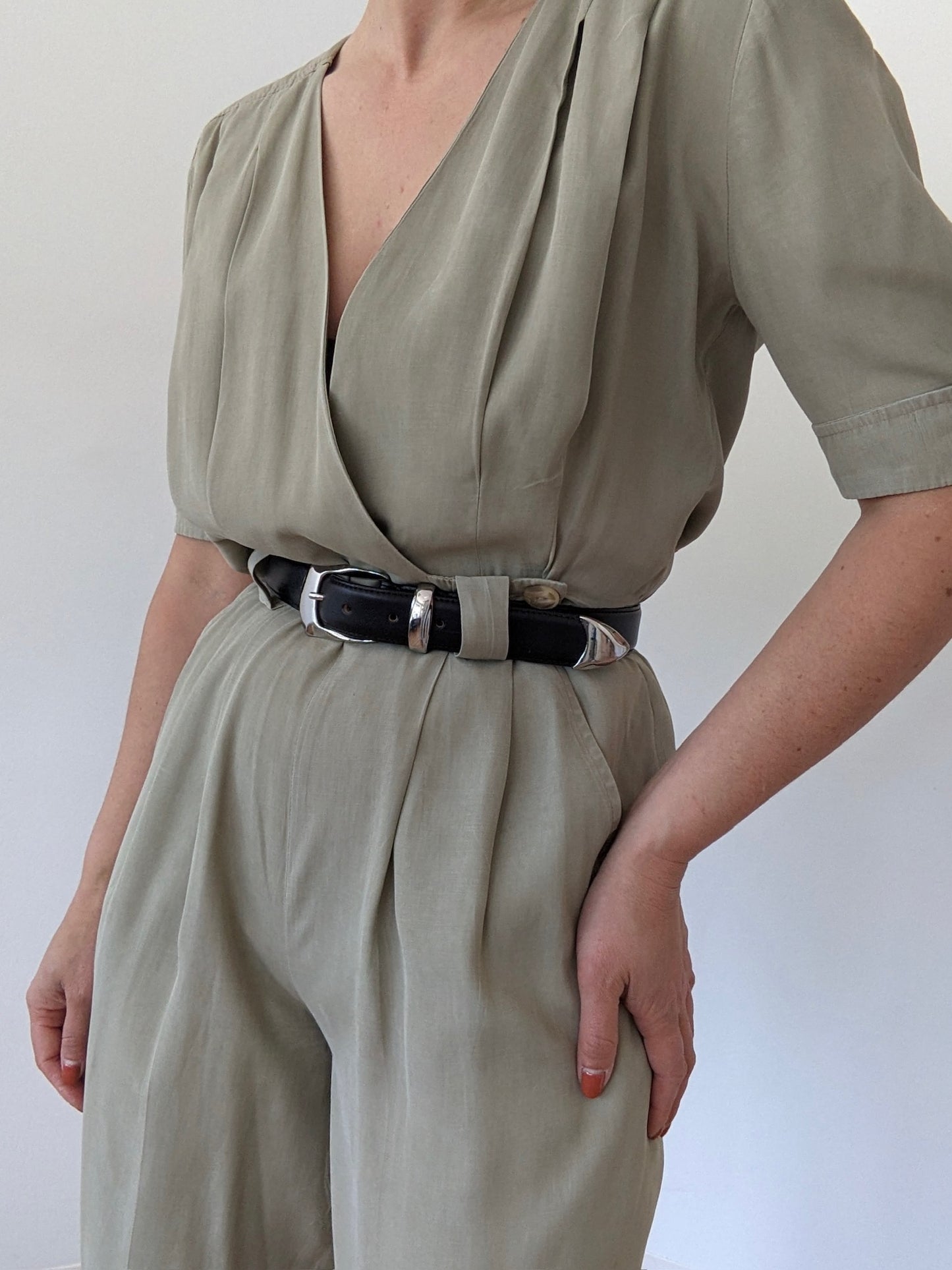 Sweetest Vintage Pleated Jumpsuit