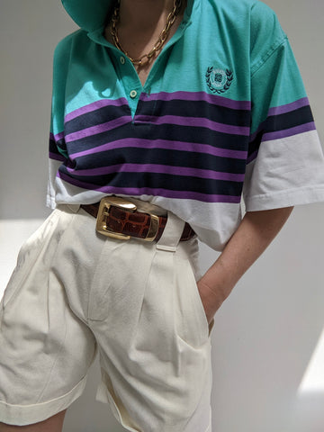 Vintage Givenchy Striped Polo Tee