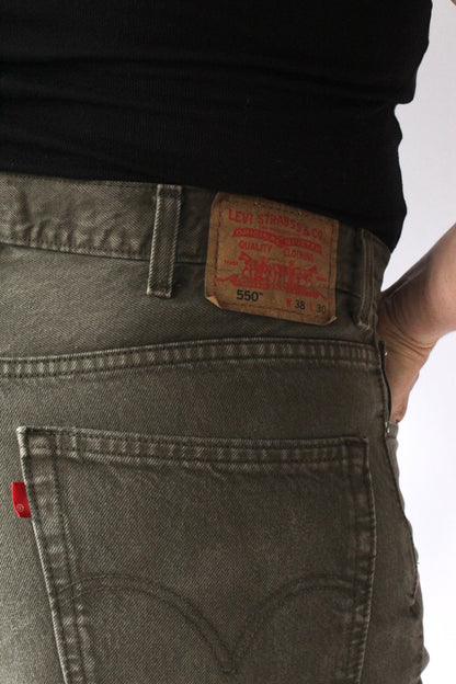 Vintage Levi's 550 Faded Olive Denim
