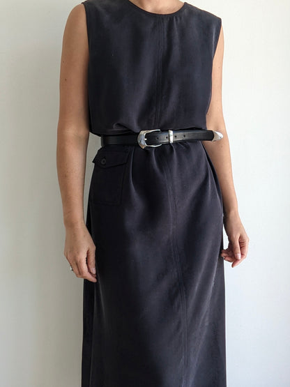 Vintage Faded Black Twilled Market Dress