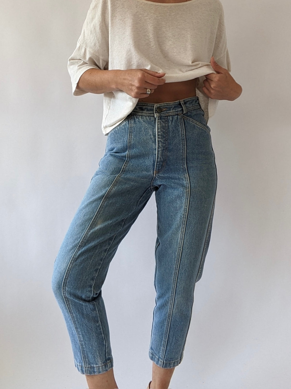 90s Cropped Blue Denim