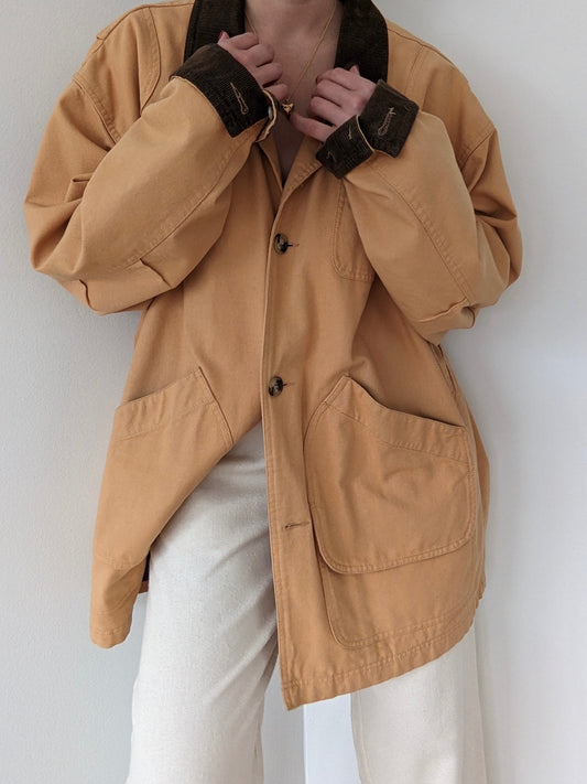 Vintage Honey Cotton Twill Chore Coat
