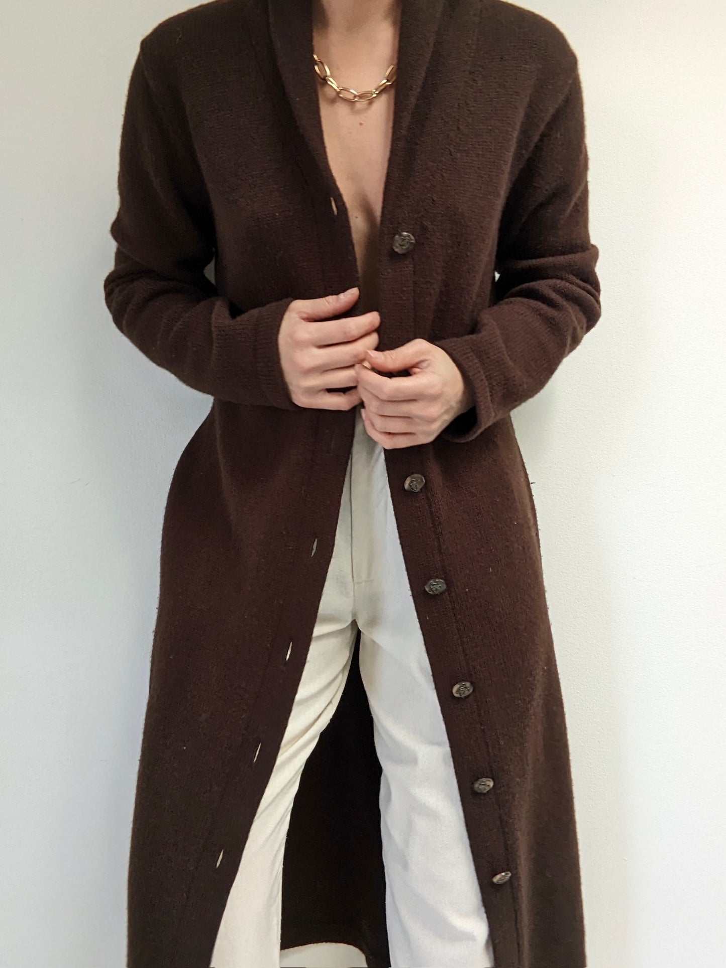 Vintage Belted Ralph Lauren Lambswool Knit Coat
