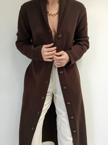Vintage Belted Ralph Lauren Lambswool Knit Coat