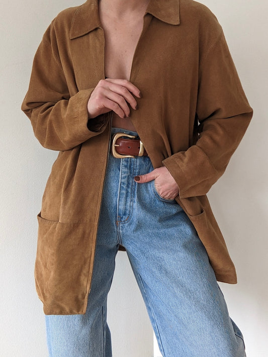 Luxuriously Soft Vintage Suede Jacket