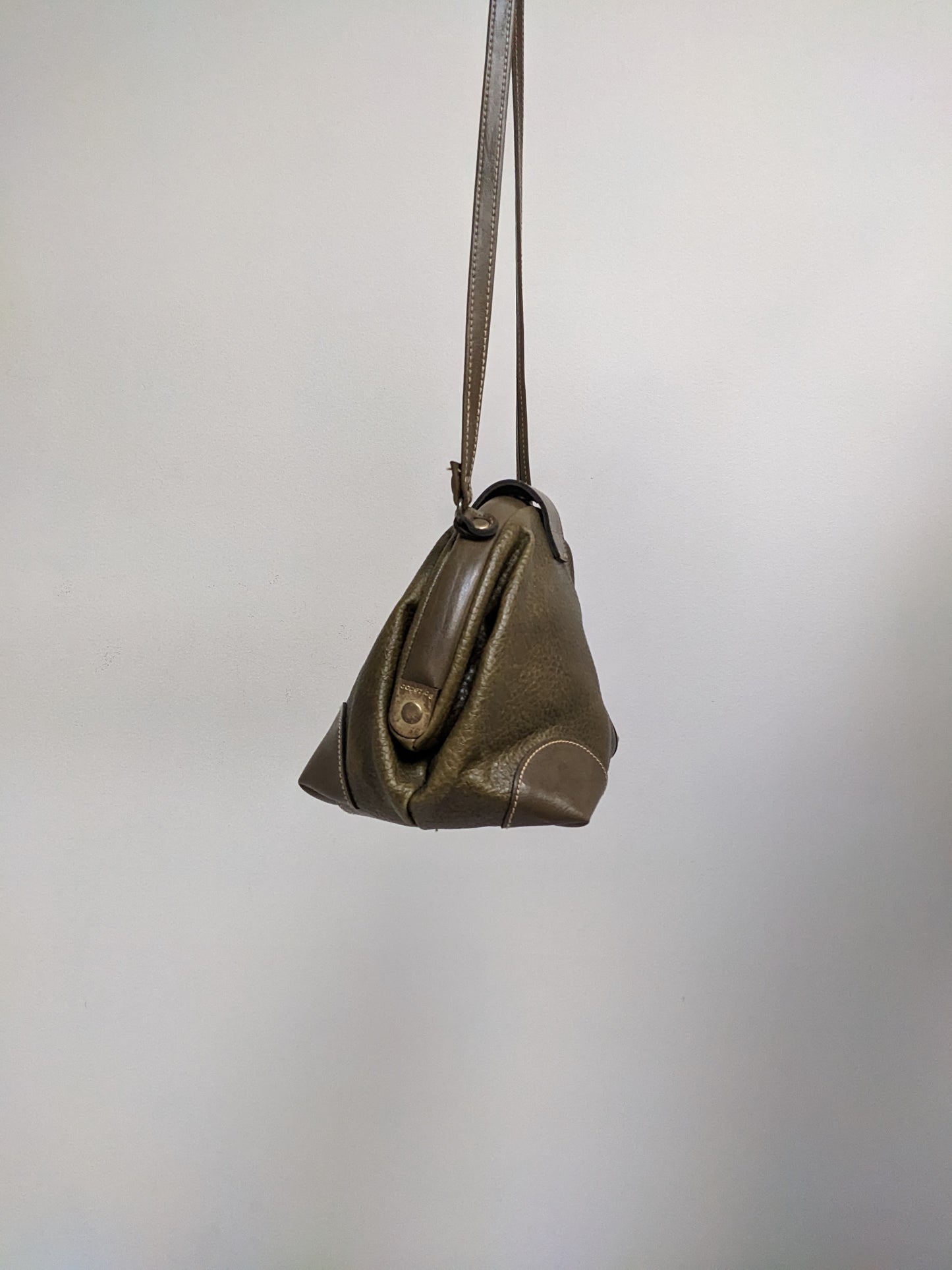 Rare Vintage Olive Pebbled Leather Purse