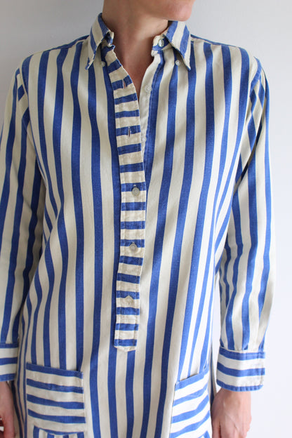 Favorite Vintage Striped Mini Shirtdress