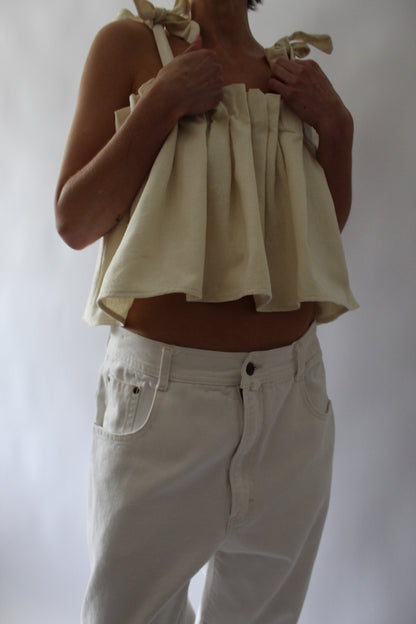 90s White High-Rise Denim