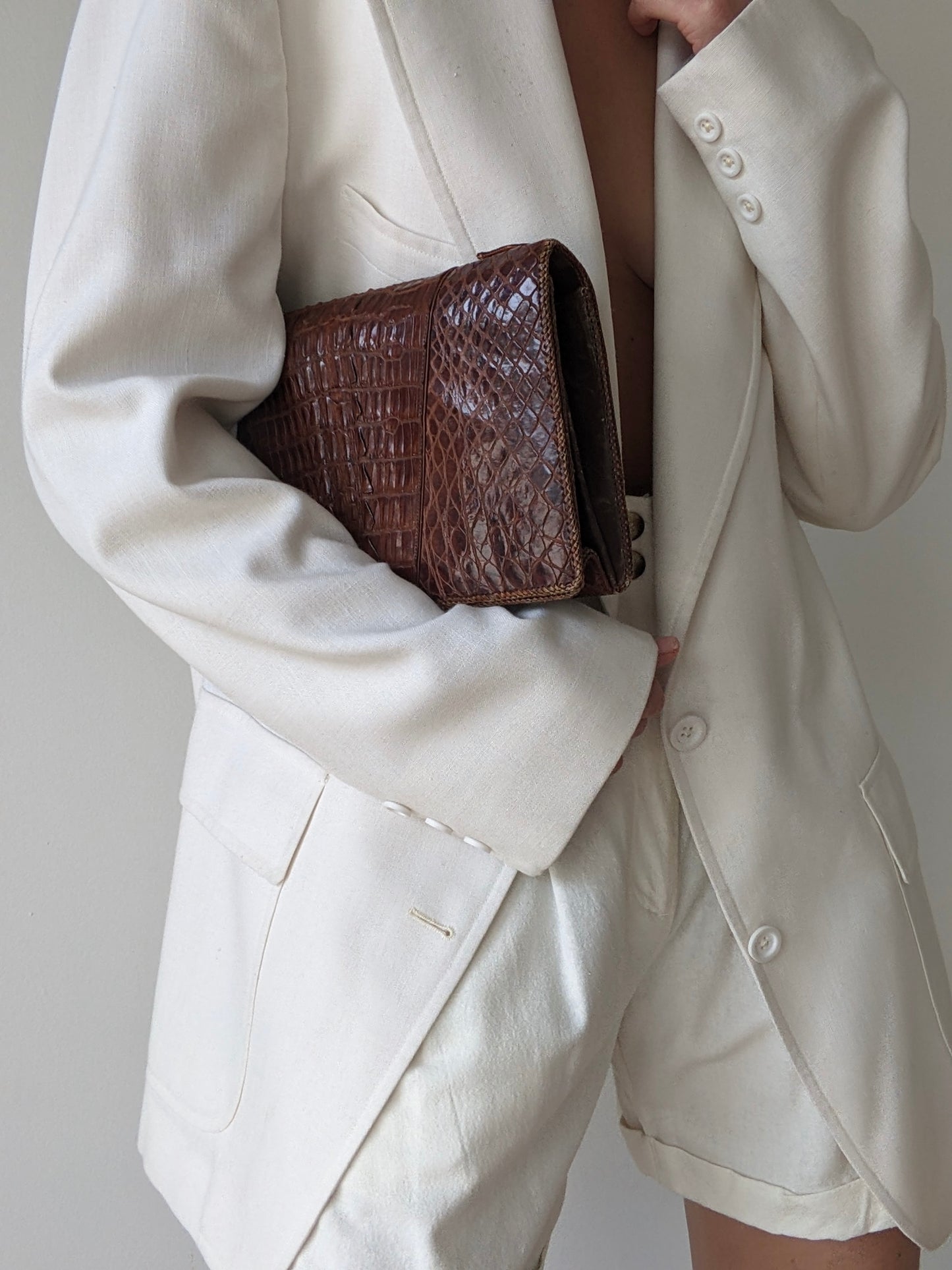 Vintage Genuine Crocodile Leather Clutch