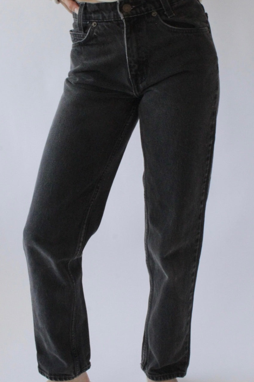 Vintage Levi's 550 Orange Tab Black Denim