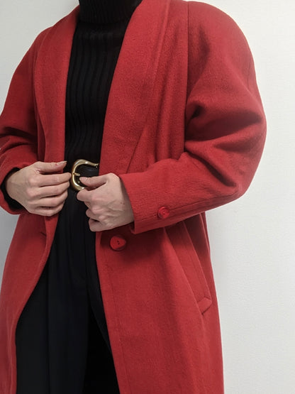 Beautiful Vintage Raspberry Wool Coat