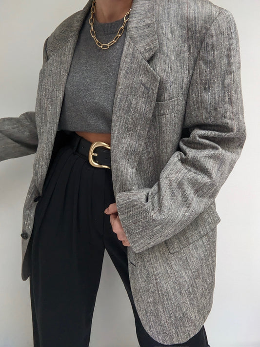 Vintage Woven Silk Blazer