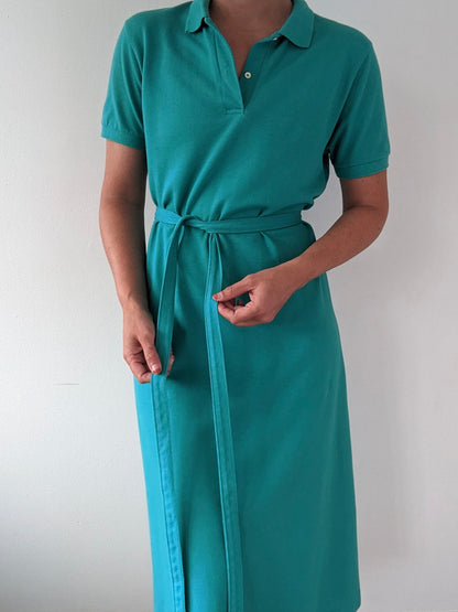 Vintage Belted Cotton Polo Dress