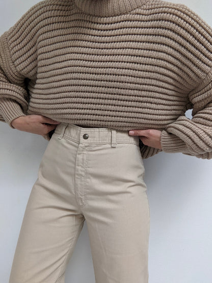 70s Khaki High Rise Trousers