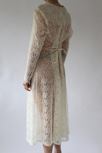 Incredible Vintage Sheer Lace Dress