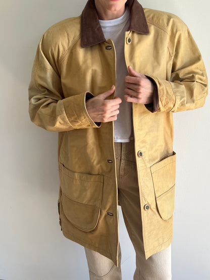 Vintage Sand Leather Chore Jacket