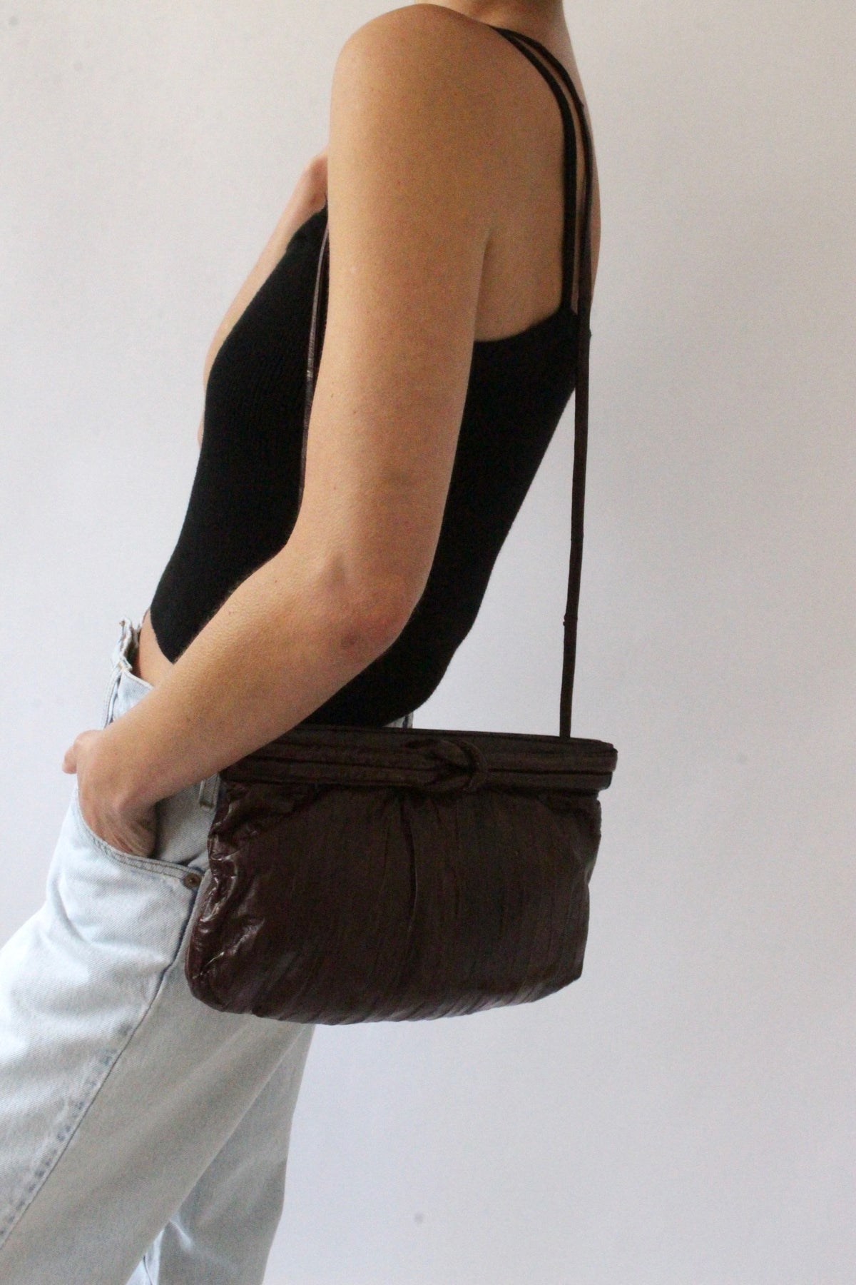 Vintage Supple Genuine Eelskin Clutch Bag