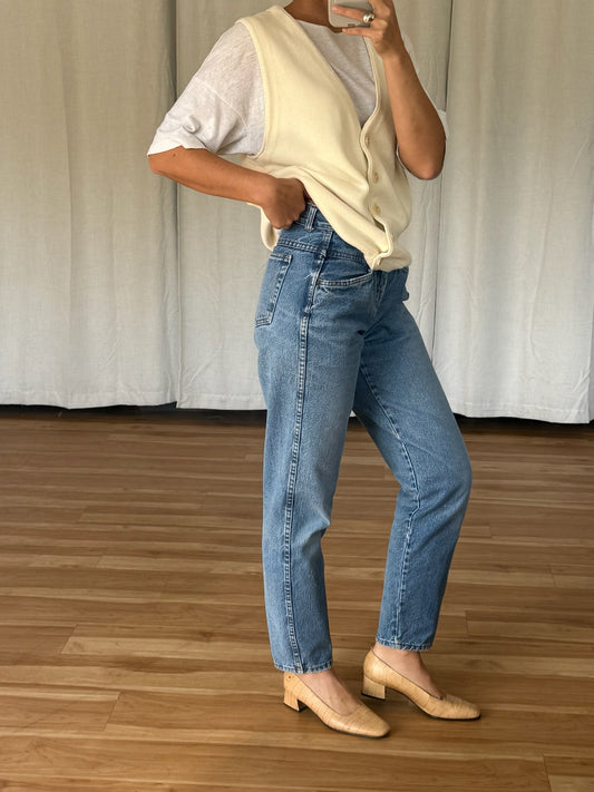 90s Faded High-Rise Denim