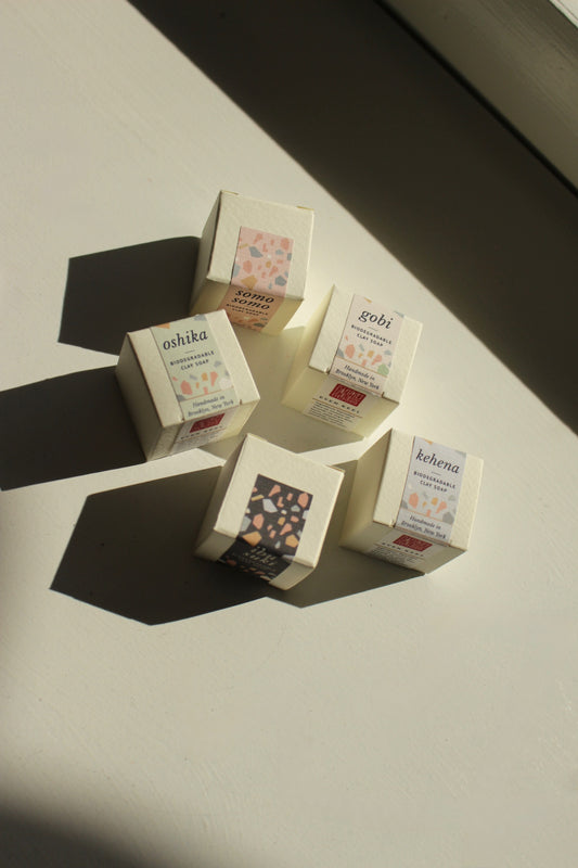 Biodegradable Clay Soap Cube Set