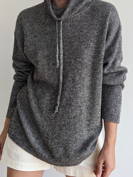 Vintage Salt & Pepper Mock Neck Sweater