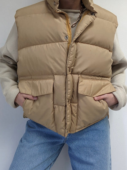 Vintage Camel Down Puffer Vest