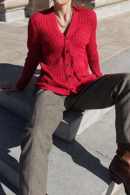 Vintage Salvatore Ferragamo Cable Knit Cardigan